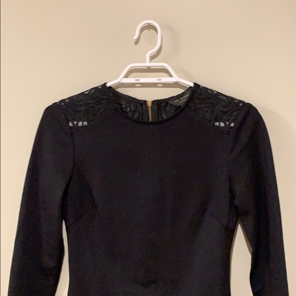 Ted Baker London Black Lace Back Dress - Women’s UK Size 1 - Picture 3 of 14